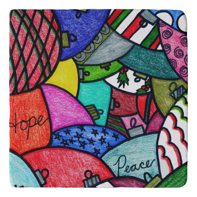 Adorning Ornaments Trivet (Front)