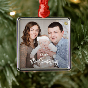 Adorno Metálico Ornamento moderno de fotografía personalizada