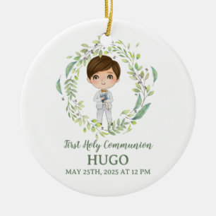 Adorno of Ceramics HUGO First Communion Ceramic Ornament