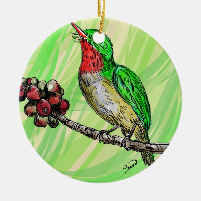 Adorno San Pedrito de Puerto Rico Ceramic Ornament (Front)