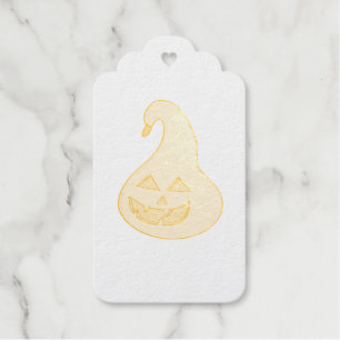 Adorobale Pumpkin Foil Gift Tags