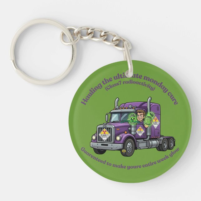 ADR Class 7 Radioactive | Hazmat Driver & Logistic Keychain (Front)