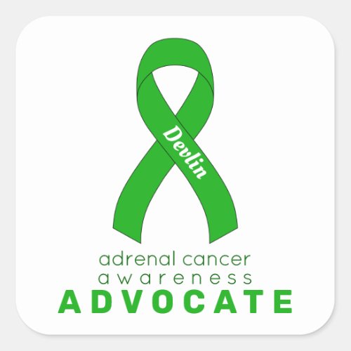 Adrenal Cancer Advocate White Square Sticker