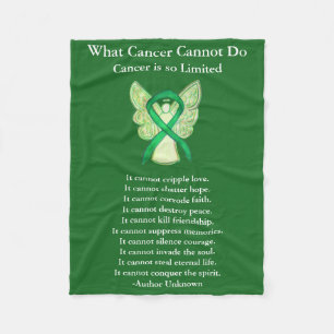 Adrenal Cancer Awareness Ribbon Angel Art Blankets