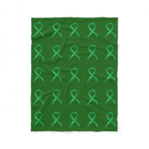 Adrenal Cancer Awareness Ribbon Fleece Blanket