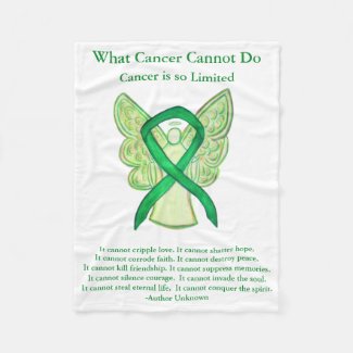 Adrenal Cancer Awareness Ribbon Fleece Blankets