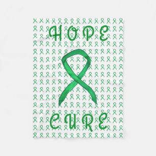 Adrenal Cancer Awareness Ribbon Fleece Blankets