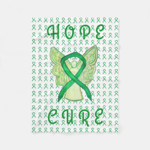 Adrenal Cancer Awareness Ribbon Fleece Blankets