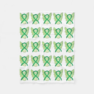 Adrenal Cancer Awareness Ribbon Fleece Blankets