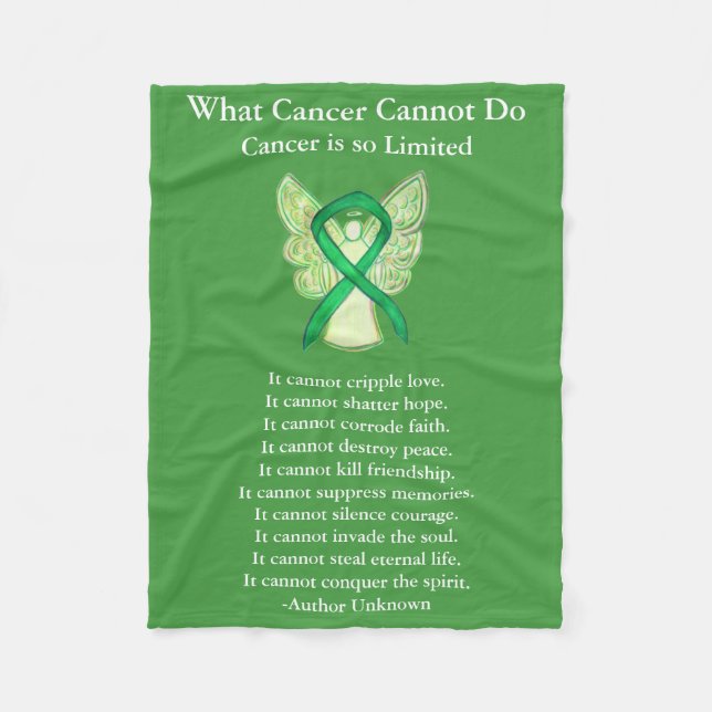Adrenal Cancer Awareness Ribbon Soft Chemo Blanket (Front)