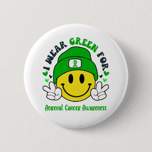 Adrenal Cancer Awareness Ribbon Support Gifts Button