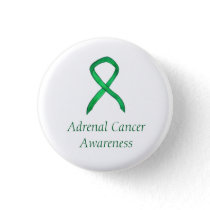 Adrenal Cancer Green Awareness Ribbon Pin
