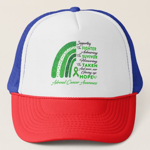 Adrenal Cancer Warrior Supporting Fighter Trucker Hat