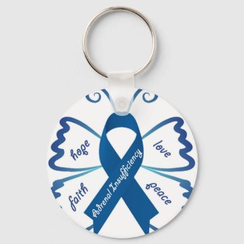 Adrenal Insufficiency: We Need Your Support Keychain by clearlyaliveart at Zazzle