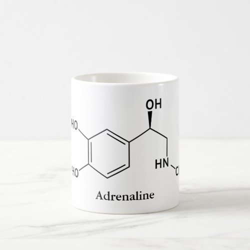 Adrenaline Epinephrine Molecule Chemistry Coffee Mug