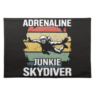 Adrenaline Junkie Skydiver Cloth Placemat