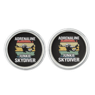 Adrenaline Junkie Skydiver Cufflinks