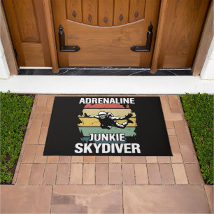 Adrenaline Junkie Skydiver Doormat
