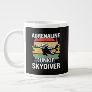 Adrenaline Junkie Skydiver Giant Coffee Mug