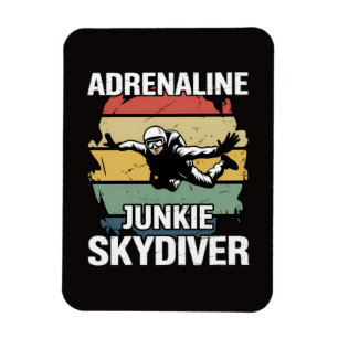 Adrenaline Junkie Skydiver Magnet