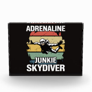 Adrenaline Junkie Skydiver Photo Block