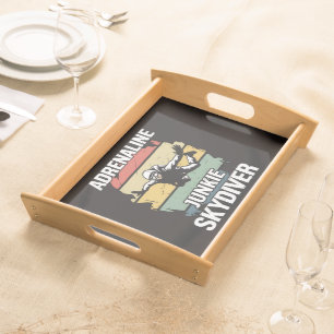 Adrenaline Junkie Skydiver Serving Tray