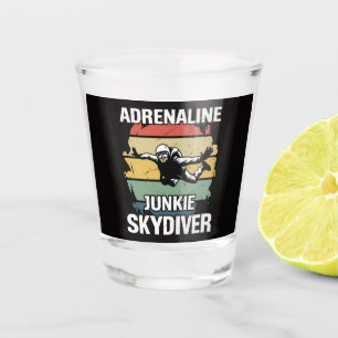 Adrenaline Junkie Skydiver Shot Glass