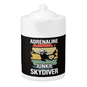 Adrenaline Junkie Skydiver Teapot
