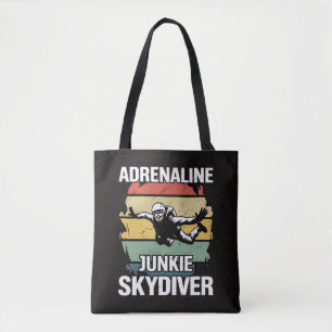 Adrenaline Junkie Skydiver Tote Bag