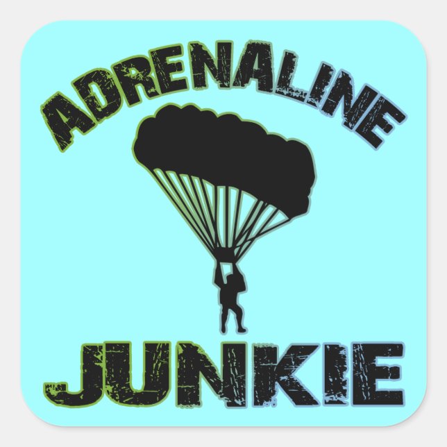 Adrenaline Junkie Square Sticker (Front)
