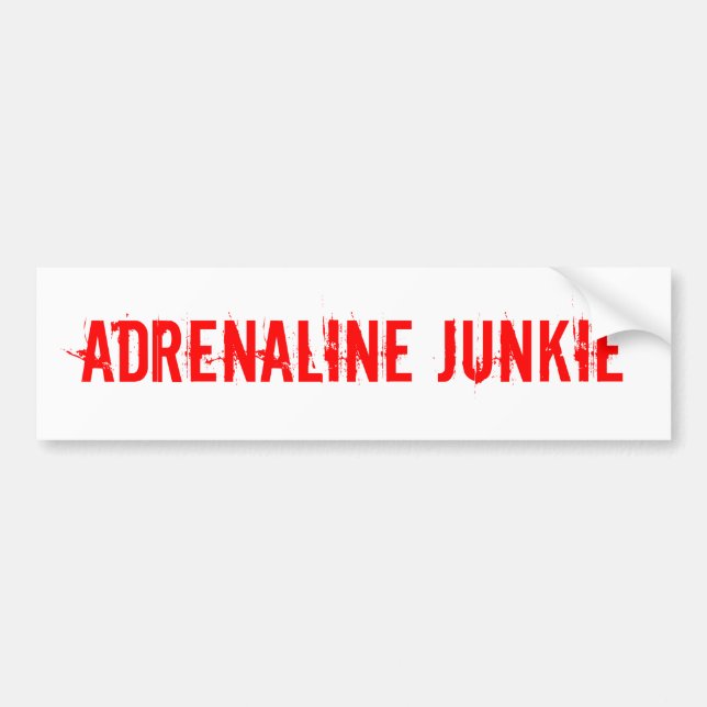 Adrenaline Junkie sticker for extreme sports (Front)