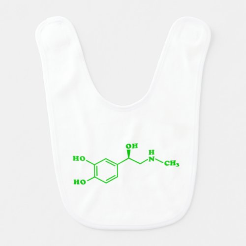 Adrenaline Molecular Chemical Formula Baby Bib