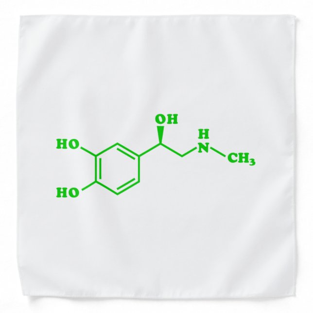 Adrenaline Molecular Chemical Formula Bandana (Front)