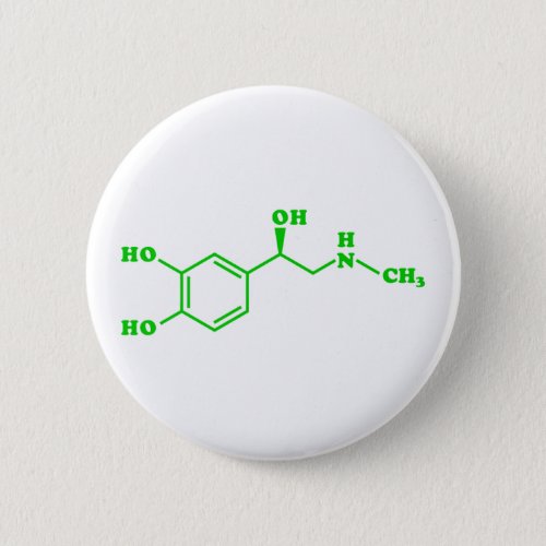 Adrenaline Molecular Chemical Formula Button