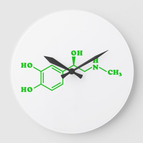 Adrenaline Molecular Chemical Formula Large Clock