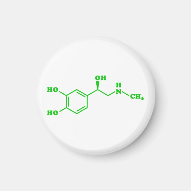 Adrenaline Molecular Chemical Formula Magnet (Front)