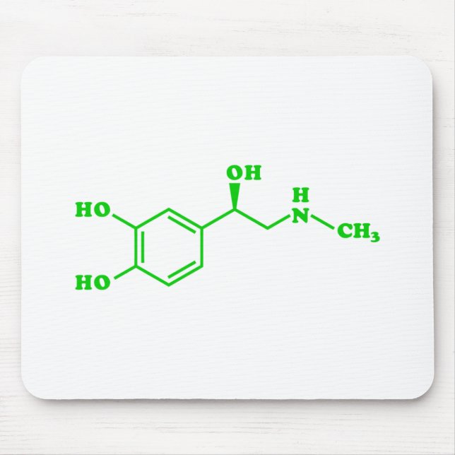 Adrenaline Molecular Chemical Formula Mouse Pad (Front)