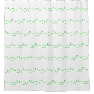 Adrenaline Molecular Chemical Formula Shower Curtain