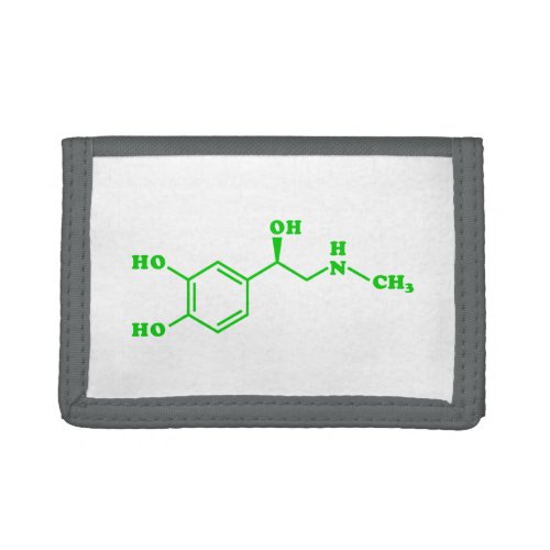 Adrenaline Molecular Chemical Formula Trifold Wallet
