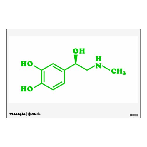 Adrenaline Molecular Chemical Formula Wall Decal