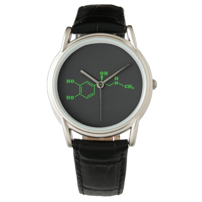 Adrenaline Molecular Chemical Formula Watch (Front)