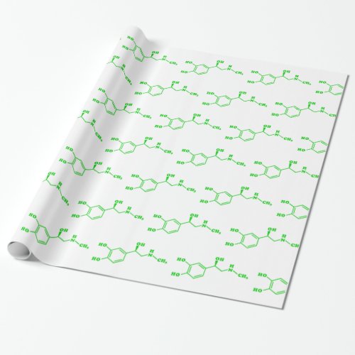 Adrenaline Molecular Chemical Formula Wrapping Paper