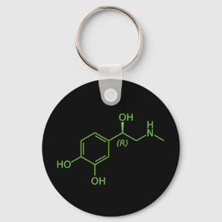 Adrenaline Molecule Chemical Diagram Keychain
