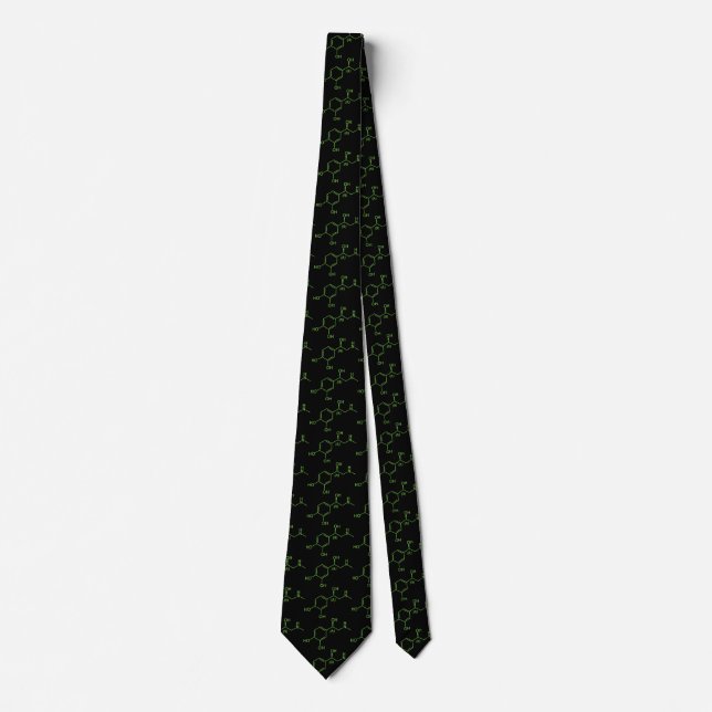 Adrenaline Molecule Chemical Diagram Tie (Front)