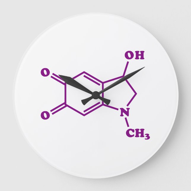 Adrenochrome Molecular Chemical Formula Large Clock (Front)