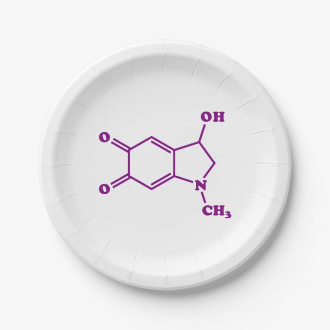 Adrenochrome Molecular Chemical Formula Paper Plates (Front)