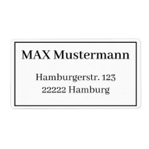 Adressaufkleber Vorlage