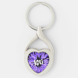 Adri Name Star in Purple Keychain