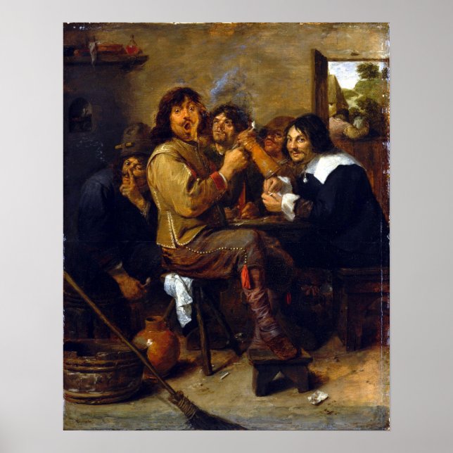 Adriaen Brouwer The Smokers Poster (Front)