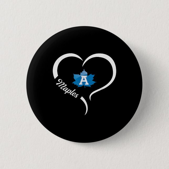 Adrian Maples Logo Half Heart Slogan Hs  Button (Front)